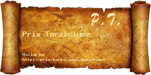 Prix Tarziciusz névjegykártya